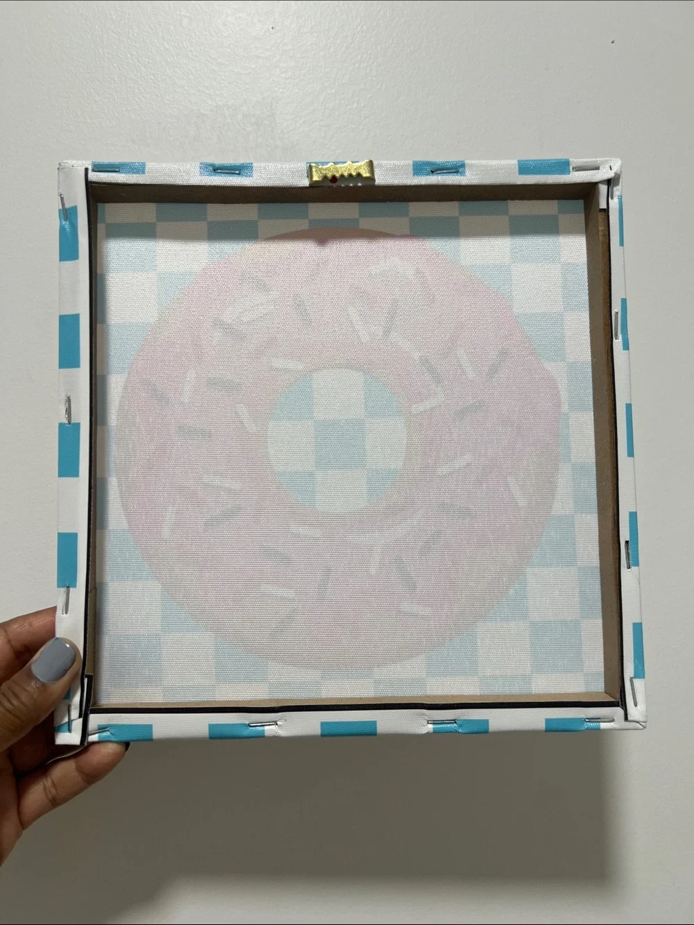 Pink Donut Wall Art Canvas - Home Wall Decor